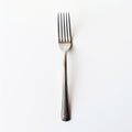 Empty Fork On White Background: A Meatpunk-inspired 8k Canon Af35m Goosepunk Image