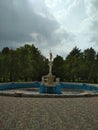 Empty fountain in sanatorium Odesa in Odessa, Ukraine Royalty Free Stock Photo