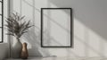 An empty frame for the inscription on the wall. Mock up ,interior design Royalty Free Stock Photo