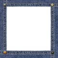 Empty frame made of blue denim