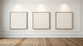 Empty Frames On Wooden Floor: Contemporary Minimalist Designs