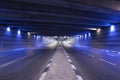 Empty Freeway At Night, Empty Tunnel At Night