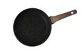 Empty frying pan isolated  white background Royalty Free Stock Photo
