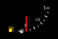 Empty fuel indicator