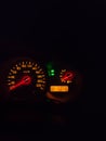 Empty fuel indicator at the car