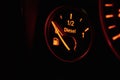 Empty fuel tank backlighting in the darkness Royalty Free Stock Photo