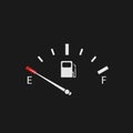 Empty Fuel tank indicator Royalty Free Stock Photo