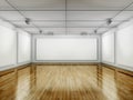 Empty Gallery, Hall with Frames