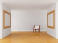 Empty gallery's hall Royalty Free Stock Photo