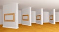 Empty gallery's hall Royalty Free Stock Photo