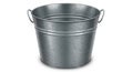 An empty galvanized metal bucket with handles Royalty Free Stock Photo