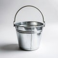 Empty Galvanized Metal Bucket Royalty Free Stock Photo