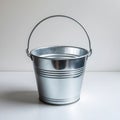 Empty Galvanized Metal Bucket Royalty Free Stock Photo