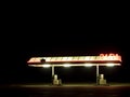 Empty Gas Station at Night Royalty Free Stock Photo
