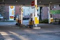 Empty gas station during a pandemic