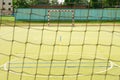 Empty gate. Outdoor football or handball playground,