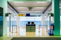 Empty gateway terminal in waiting area in airport Royalty Free Stock Photo
