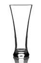 Empty glass for beer, juice or cocktail isolated on white Royalty Free Stock Photo