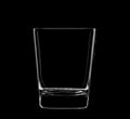 Empty glass on a black background Royalty Free Stock Photo