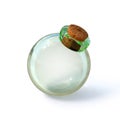 Empty glass bottle potion 3d rendering