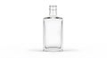 Empty glass bottle on white background Royalty Free Stock Photo