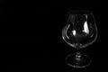 Empty glass for brandy, whiskey or bourbon