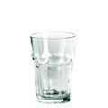 An empty glass and a carafe for water stand on a white background Royalty Free Stock Photo