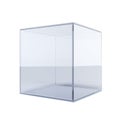 Empty glass cube Royalty Free Stock Photo