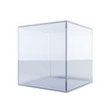 Empty glass cube