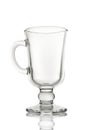 Empty glass cup. Isolated on white Royalty Free Stock Photo