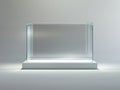 Empty Glass Display Case on Soft Background Royalty Free Stock Photo