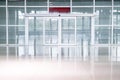 empty glass door in office building Royalty Free Stock Photo