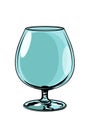 Empty glass goblet Royalty Free Stock Photo