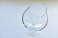 Empty glass goblet on a white background Royalty Free Stock Photo