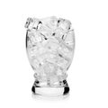 empty glass with ice cubes on white background Royalty Free Stock Photo