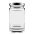 Empty glass jar