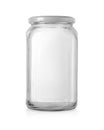 Empty glass jar isolated Royalty Free Stock Photo