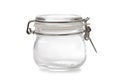 Empty glass jar isolated on white - Image Royalty Free Stock Photo