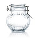 Empty glass jar with lid