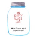 An empty glass jar