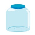 Empty glass jar vector