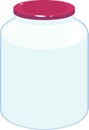 Empty glass jar Royalty Free Stock Photo