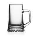 Empty glass mug for beer isolated on white background Royalty Free Stock Photo