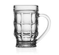 Empty glass mug for beer isolated Royalty Free Stock Photo