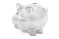 Empty glass piggy bank, 3D rendering Royalty Free Stock Photo