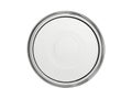 Empty glass plate, gravy bowl. Isolated on a white background close-up, top view Royalty Free Stock Photo