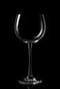 Empty glass silhouette isolated on black background Royalty Free Stock Photo