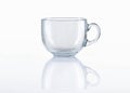 Empty glass tea cup on white background Royalty Free Stock Photo