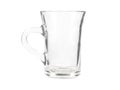Glass mug empty blank for coffee or tea isolated on white background Royalty Free Stock Photo