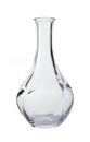 Empty glass vase isolated on white Royalty Free Stock Photo